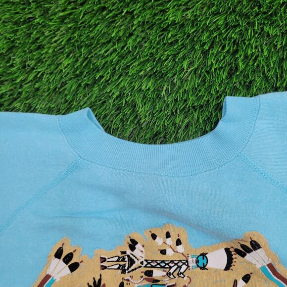 Vintage Native-American Sweatshirt Womens Large 22x22 Boxy - Picture 10 of 14